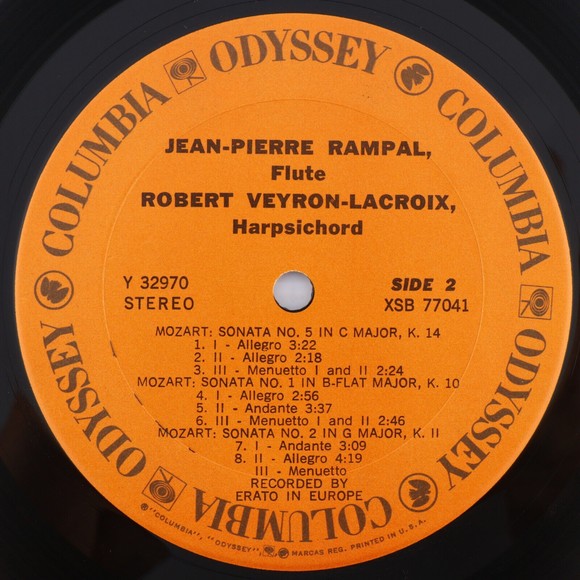 Mozart / Jean-Pierre Rampal - Six Sonatas For Flute & Harpsichord 12" LP Record - Picture 9 of 12